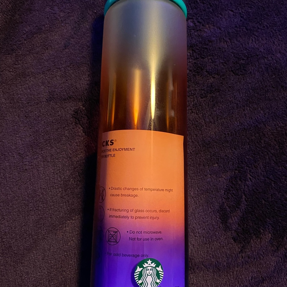 Starbucks Ombre Glass Water Bottle